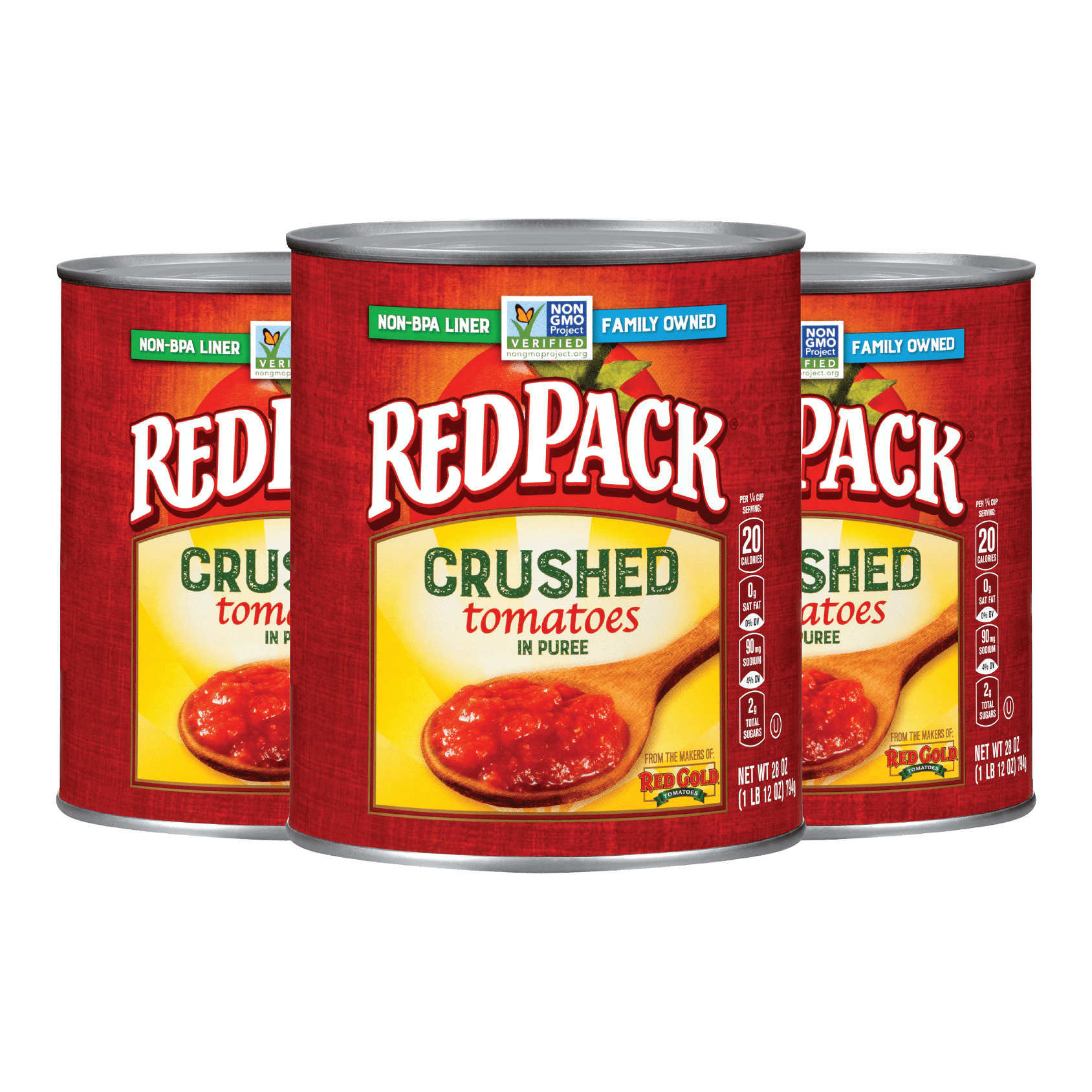 Redpack Crushed Tomatoes in Puree, Kosher and Gluten Free, 28 Ounce