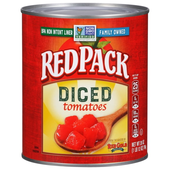 Redpack Diced Tomatoes, 28 oz Can