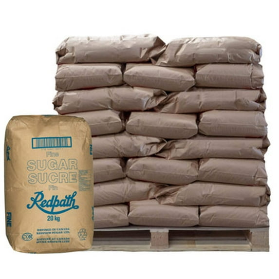 Redpath Fine Granulated Sugar Bulk Food Service- 20kg (63 BAGS/PALLET)- LOADING DOCK DELIVERY ONLY