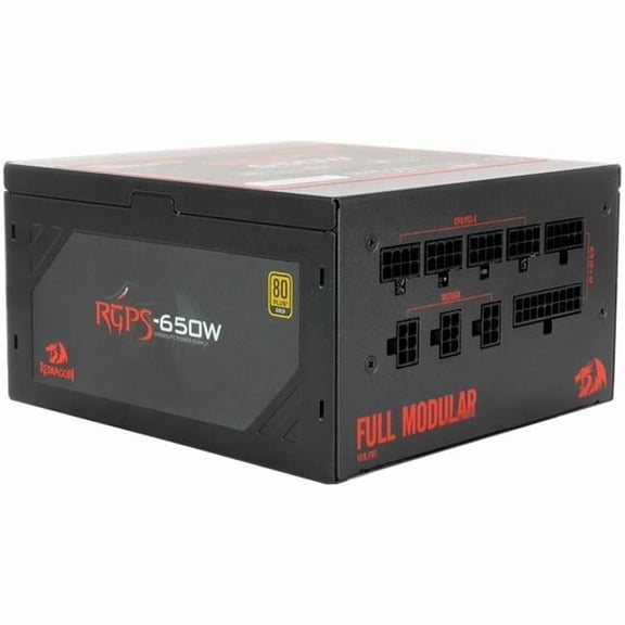 Redragon GC-PS008 650 Watt 80 Plus Gold Certified Fully Modular Gamer Power Supply