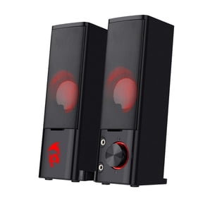 Redragon GS550 Orpheus PC Gaming Speakers, 2.0 Channel Stereo Desktop Computer Sound Bar with Compact Maneuverable Size, Headphone Jack, USB Powered w/ 3.5mm Cable