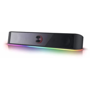 Redragon GS560 Adiemus RGB Desktop Soundbar, 2.0 Channel Computer Speaker with Dynamic Lighting Bar Audio-Light Sync/Display, Touch-Control Backlit with Volume Knob, USB Powered w/ 3.5mm Cable