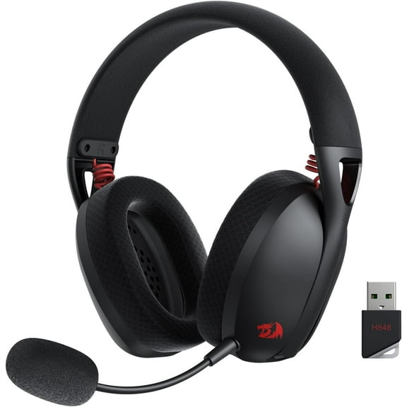 Redragon H848 BT Wireless Gaming Headset - Lightweight - 7.1 Surround Sound - 40MM Drivers - Detachable Microphone - Multi Platforms for PC, PS5/4/3, Switch, Mobile