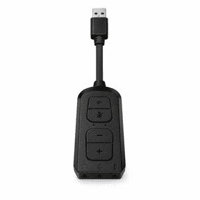 Redragon HA100 USB Sound Card, External Stereo Sound Card with Volume Control, USB to 3.5mm Jack Audio Adapter for Windows, Mac, PC, Laptop, Desktop, Headset, Switch and More