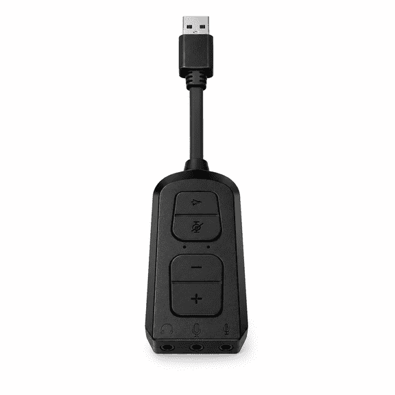 Redragon HA100 USB Sound Card, External Stereo Sound Card with Volume Control, USB to 3.5mm Jack Audio Adapter for Windows, Mac, PC, Laptop, Desktop, Headset, Switch and More