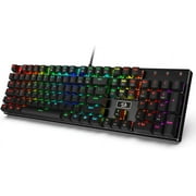 Redragon K556 RGB LED Backlit 104 Standard Keys Wired Mechanical Gaming Keyboard with Aluminum Base