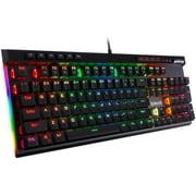 Redragon K580 VATA RGB LED Backlit Mechanical Gaming Keyboard with Macro Keys & Dedicated Media Controls, Onboard Macro Recording Blue Switches