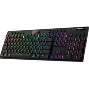 Redragon K618 Horus Wireless RGB Mechanical Keyboard, Bluetooth/2.4Ghz/Wired Low Profile Gaming Keyboards, Brown/Blue Switch