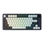 Redragon K673 PRO 75% Wireless Gasket RGB Gaming Keyboard, 3-Modes 81 Keys Compact Mechanical Keyboard Hot-Swap Socket, Dedicated Knob Control and Sound Absorbing Pads, Linear Red Switch