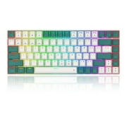 Redragon K678 Pro Singed 82% Wireless RGB Mechanical Keyboard, BT/2.4Ghz/Wired 3-Mode 61 Keys Compact Gaming Keyboard w/Hot-Swap Socket, Free-Mod Plate Mounted PCB & Linear red Switch