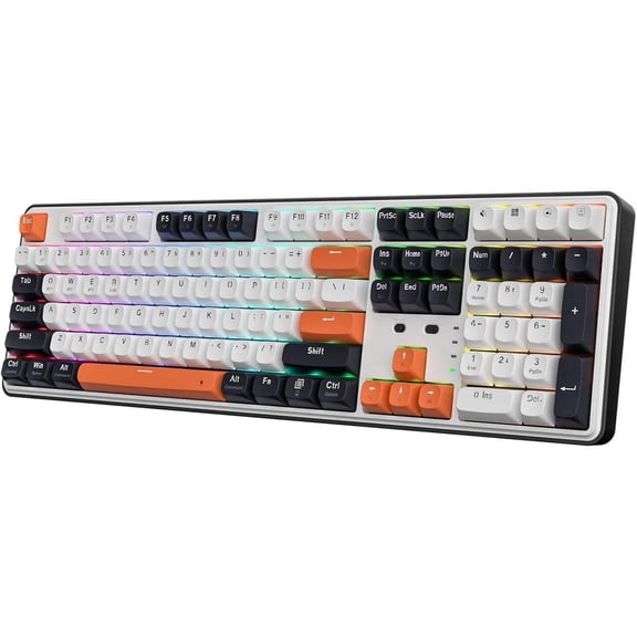 Redragon K689 PRO Wireless Gasket RGB Gaming Keyboard, 108 Keys Mechanical Keyboard w/Extra 4 Hotkeys, Upgraded Hot-swappable Socket, 3-Layer Noise Dampening, Round PBT Keycaps, Custom Linear Switch