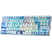 Redragon K707 PRO SE 80% Wireless Gasket RGB Gaming Keyboard, 3-Modes 87 Keys TKL Anime Mechanical Keyboard w/Hot-Swap Socket, Dye-Sub PBT Keycaps & 5-Layer Noise Dampening, Custom Linear Switch
