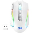 thumbnail image 1 of Redragon M612 PRO RGB Gaming Mouse, 8000 DPI Wired/Wireless Optical Gamer Mouse with 9 Programmable Buttons & 6 Backlit Modes, BT & 2.4G Wireless, Software Supports, White, 1 of 8