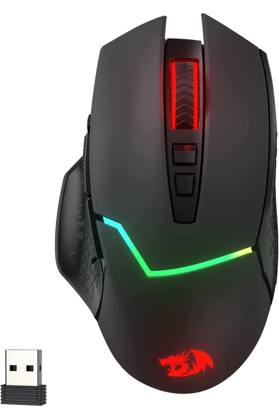 M690 PRO Wireless Gaming Mouse, 8000 DPI Wired/Wireless Gamer Mouse w/Rapid Fire Key, 8 Macro Buttons, Ergonomic Design for PC/Mac/Laptop