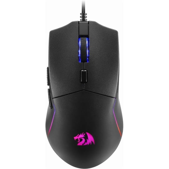 Redragon M730 Wired RGB Gaming Mouse 10K DPI Lightweight Remapping Keys | Stable Lag-Free Connection, Redefine Keybinding Macro, Vibing Backlight, Ergonomic Grip Body Comfort