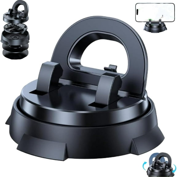 Redreeer Car Phone Holder Mount, Strong Adsorption Car Bracket for Phone, 360-Degree Rotatable Mobile Holder with Non-Slip Base, No Installation Required Suitable for All Models, Washable & Reusable