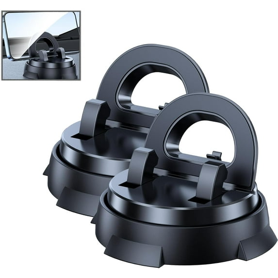 Redreeer Car Phone Holder, Universal Car Phone Mount Holder, Phone Holders for Your Car, 360-Degree Rotatable Mobile Holder with Non-Slip Base for All Models (2Pcs)