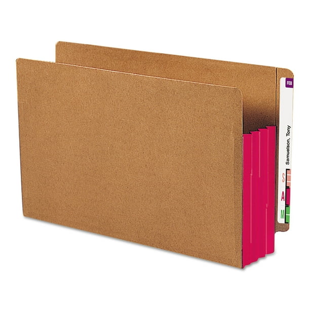 Redrope Drop-Front File Pockets with Fully Lined Gussets, 3.5 Redrope Drop-Front File Pockets with Fully Lined Gussets, 3.5