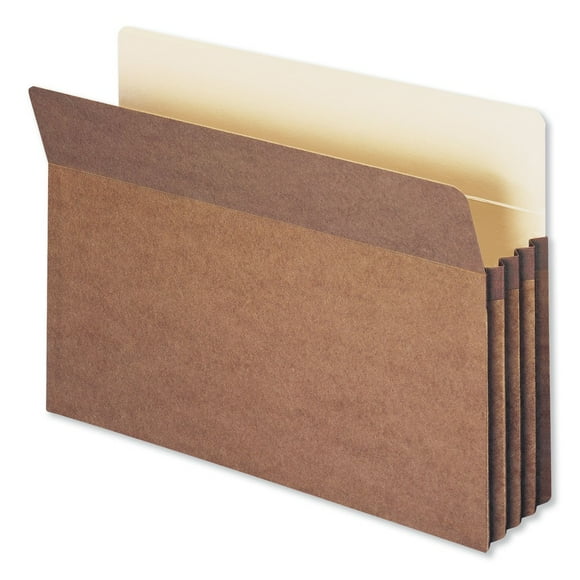Smead 74805 3.5 in. Expansion Redrope Drop Front File Pockets - Legal, Redrope (50/Box)