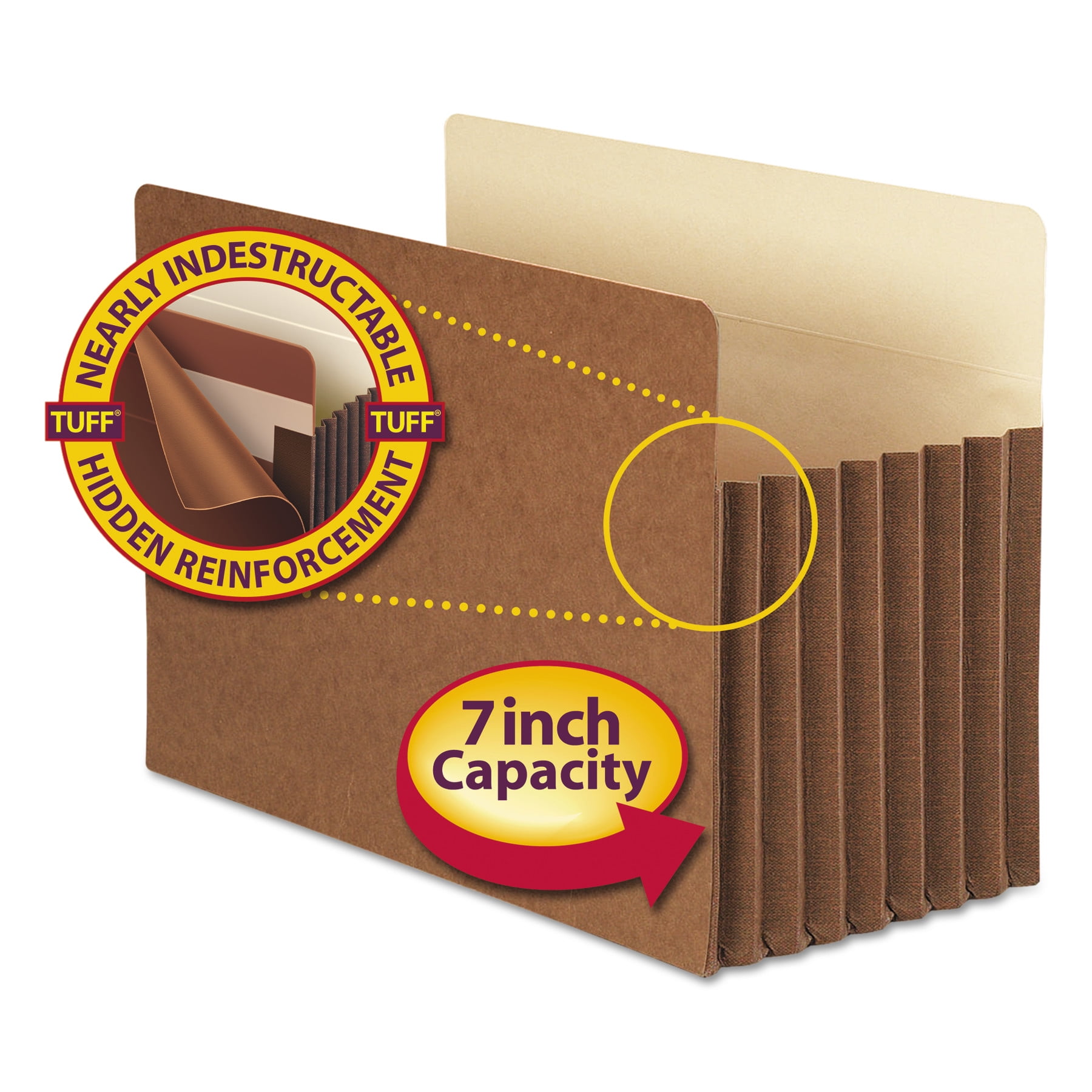Redrope TUFF Pocket Drop-Front File Pockets with Fully Lined Gussets, 7 Redrope TUFF Pocket Drop-Front File Pockets with Fully Lined Gussets, 7