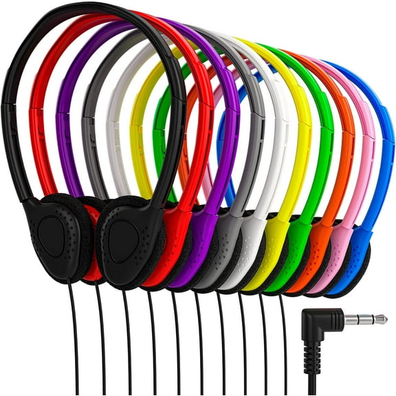 Redskypower Casual Listening On-Ear Headphones, Multicolor, 0162485547, 10 Count