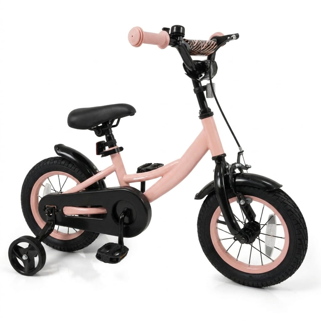 Redsmile 12 Inch Kids Bike for Boys Girls Ages 3-8, Adjustable Toddler Bicycle with Removable Training Wheels, Handbrake and Coaster Brake, 145 lb Kids Bike, Pink