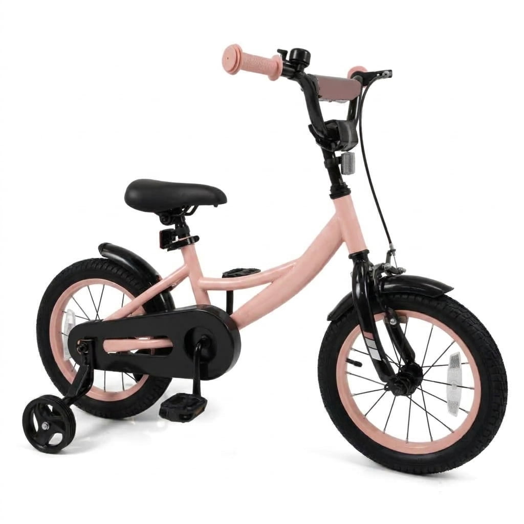 Redsmile 12 Inch Kids Bike for Boys Girls Ages 3-8, Adjustable Toddler Bicycle with Removable Training Wheels, Handbrake and Coaster Brake, 145 lb Kids Bike, Pink