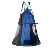 Redsmile 2-in-1 40 Inch Kids Hanging Chair Detachable Swing Tent Set 330 lbs Capacity Indoor Outdoor Play - Blue