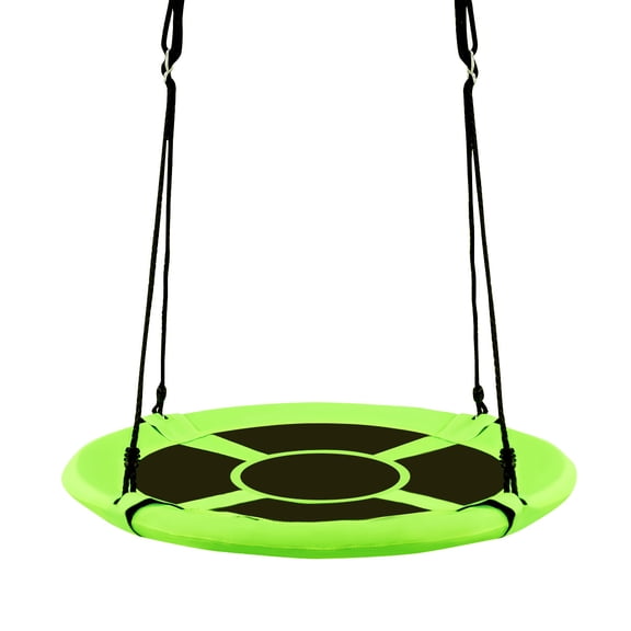 Redsmile 40 Inch Flying Saucer Tree Swing Indoor Outdoor Play Set with Adjustable Ropes 700 lbs Capacity for Kids Adults - Green