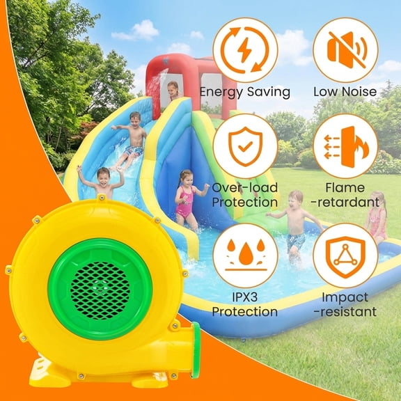 Redsmile 680W Air Blower Air Pump Fan with Convenient Handle and Ground Stakes-680W - Powerful Inflation Fan for Bounce House Castle Water Slide