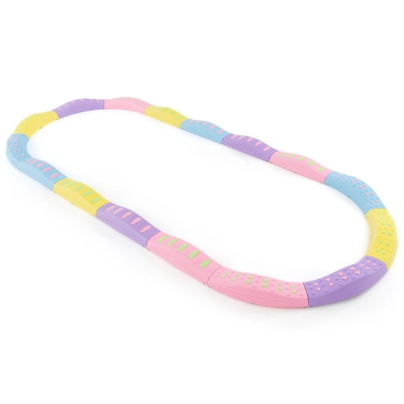 Redsmile Kids Balance Beam, Wavy Balance Beam Set with Textured Non-Slip Surface, Configurable Toddler Balance Toy, Pink and Purple