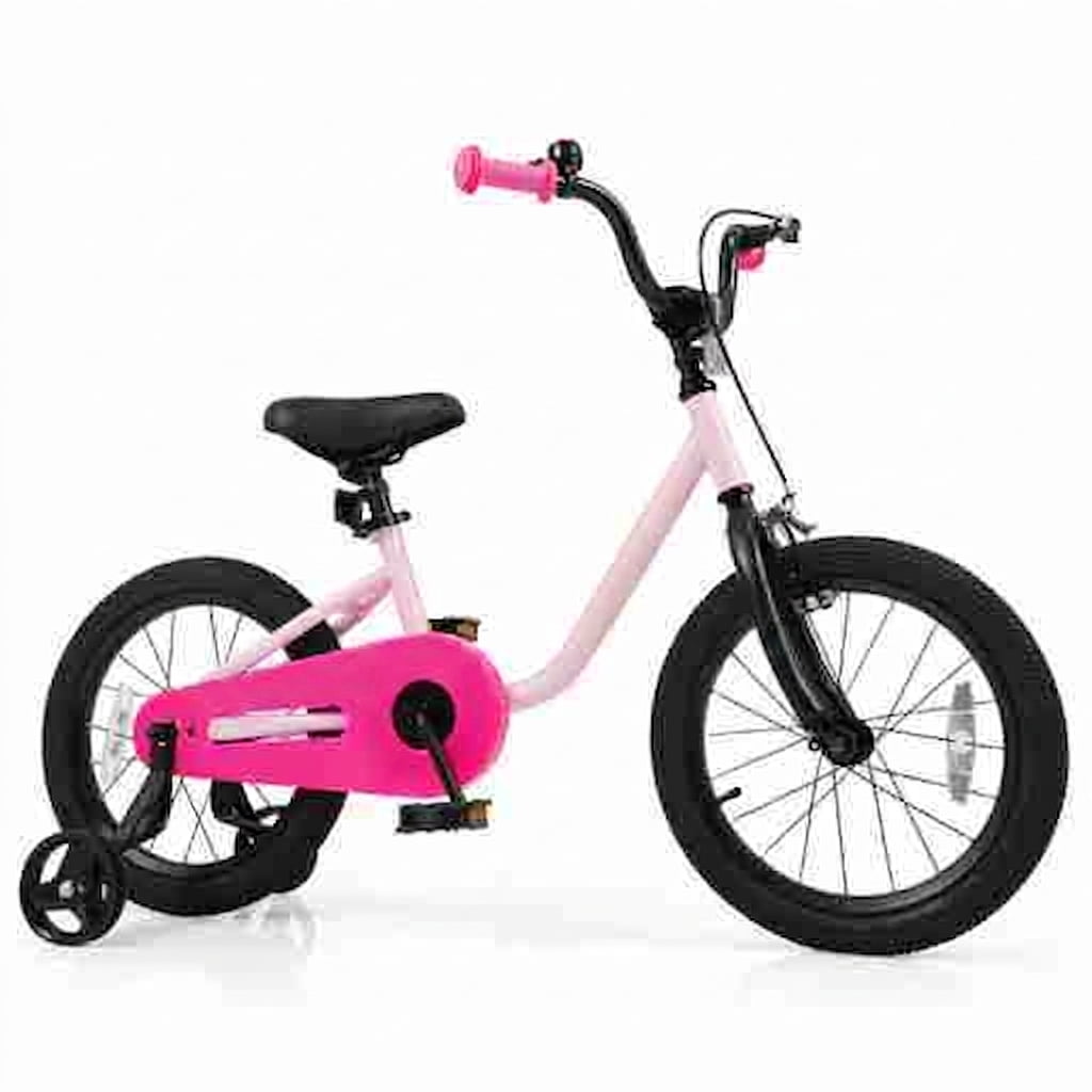 Redsmile Kids Bike 12 Inch for 3-7 Years Old Boys and Girls, Toddler Bicycle with Adjustable Handlebar and Seat, Children Bike 12/14/16-Inch, Holds 110 lbs, Pink