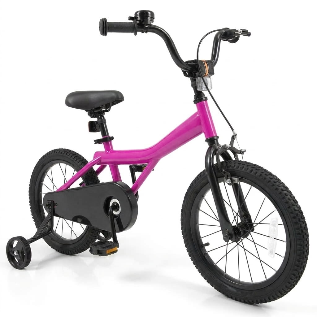 Redsmile Kids Bike 14 Inch with Removable Training Wheels for Boys Girls Ages 3-5, Beginner Bicycle with Adjustable Seat, Rubber Air Tires and Coaster Brake, 110 lb Capacity, Blue