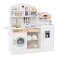 thumbnail image 1 of Redsmile Play Kitchen,Wooden Kids Kitchen Playset with Coffee Maker and Accessories,Pretend Play Toy with Realistic Lights and Sounds,Gift for Girls Boys Ages 3-10,White, 1 of 9
