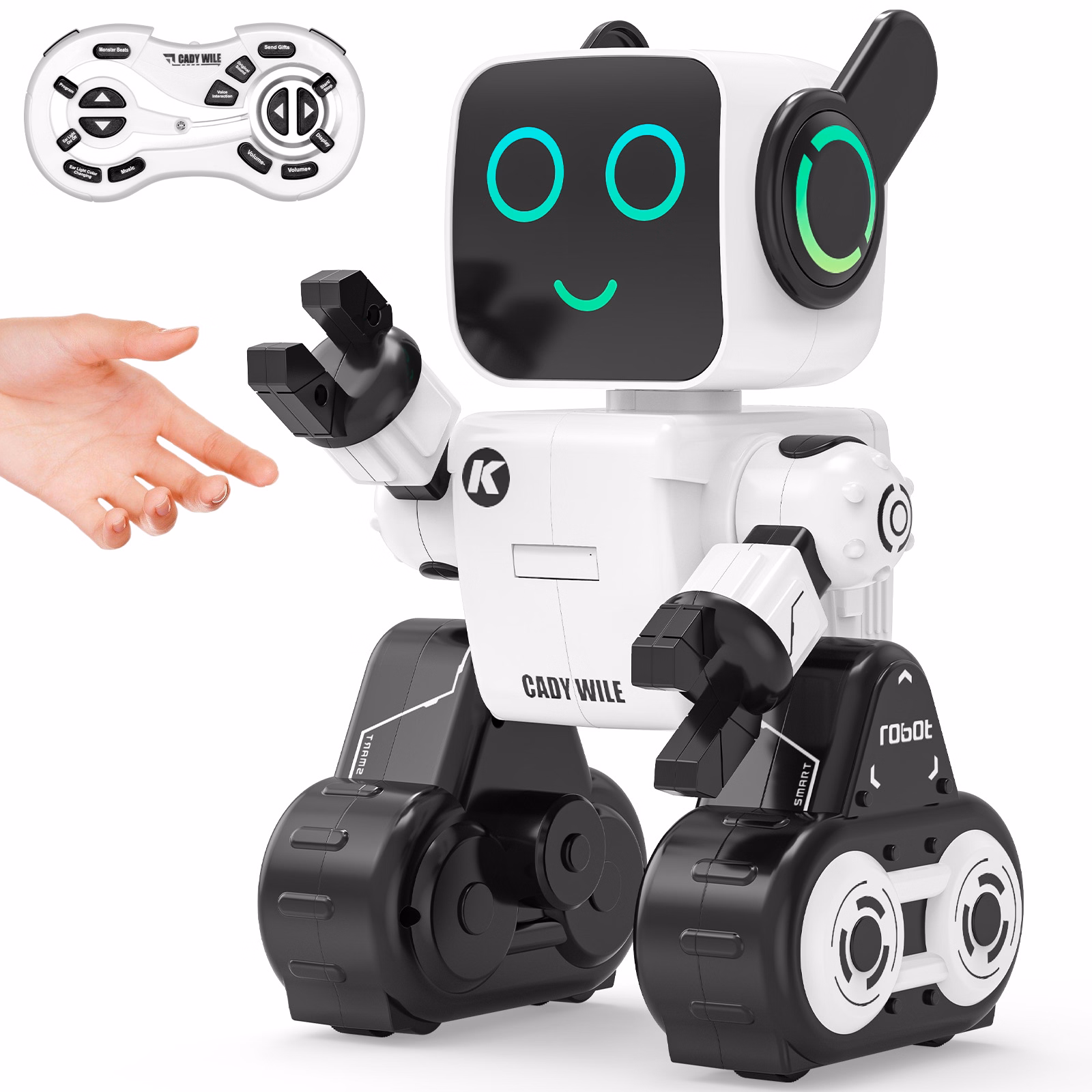 Redsmile RC Robot Toy with Remote Control, Intelligent Programming, Music, Dancing, Voice Interaction & LED Lights, Rechargeable Gift