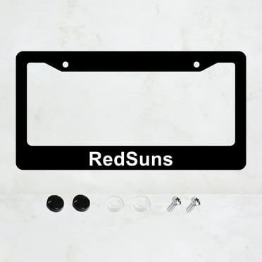 Redsuns License Plate Prame Aluminium Rust-Proof Auto Parts License Plate Decorative Screws Fit Standard 2 Holes 1 U.S. License Plate, 12.2x 6.3 Inch