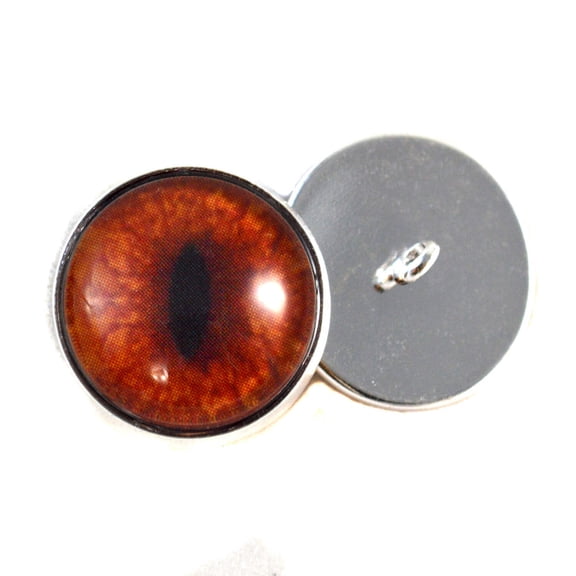 Redtail Fox Sew-On Button Glass Eyes