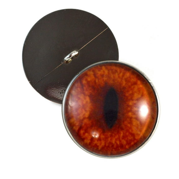 Redtail Fox Sew-On Button Glass Eyes
