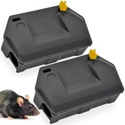 Redtop Rat Bait Station Outdoor Rodent Trap 2 Pack with Key