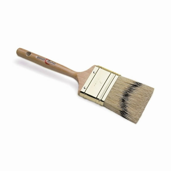 Redtree Industries 10011 Badger Fine Finish Natural Bristle Paint Brush - 1"