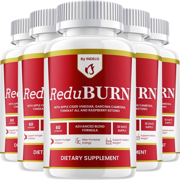 ReduBurn Advanced Keto Capsules – Redu Burn Pills Advanced Blend Formula, Extra Strength, 5 Pack, 300 Capsules