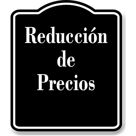 Reducci n de Precios Spanish firmar BLACK Aluminum Composite Sign, 8.5"x10"