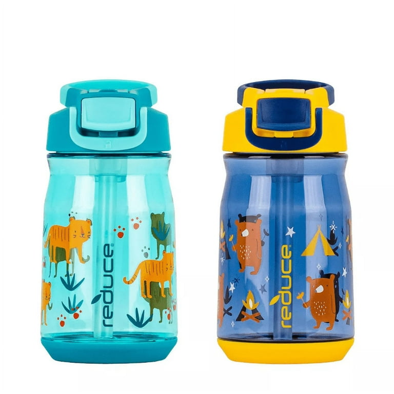 Reduce 14oz Plastic Adventure Rolls Hydrate Tritan Kids Water Bottle with  Straw Lid