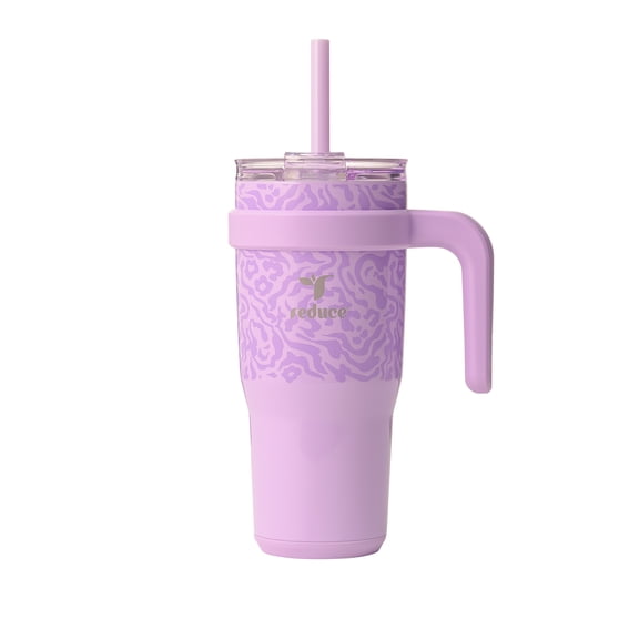 Reduce 24oz Cold1 Tumbler. Straw, Lid & Handle. Insulated Stainless Steel Travel Mug, Purple Daze