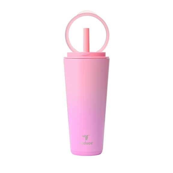 Reduce 30oz Halo Spill-Proof Handled Tumbler, Strawberry Cream