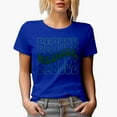 thumbnail image 1 of Reduce, Caring for the Environment Themed, Groovy Retro Wavy Text Merch Gift, Royal Blue T-Shirt, 3XL, 1 of 5