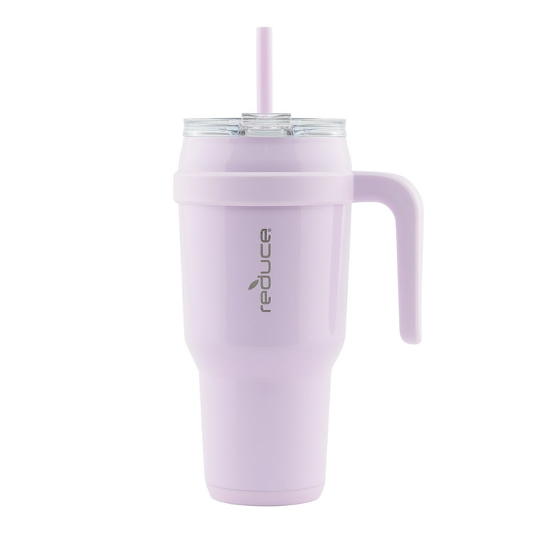 Reduce Cold1 40oz Tumbler with Handle, Stainless Steel, Lilac Bud