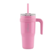 Reduce Cold1 Tumbler. Straw, Lid & Handle. Insulated Stainless Steel 24oz, Peony Opaque Gloss