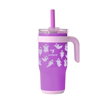 Reduce Coldee Kids 18 oz Halloween Tumbler with Spill-Proof Straw & Handle. Insulated Stainless Steel, Booberry