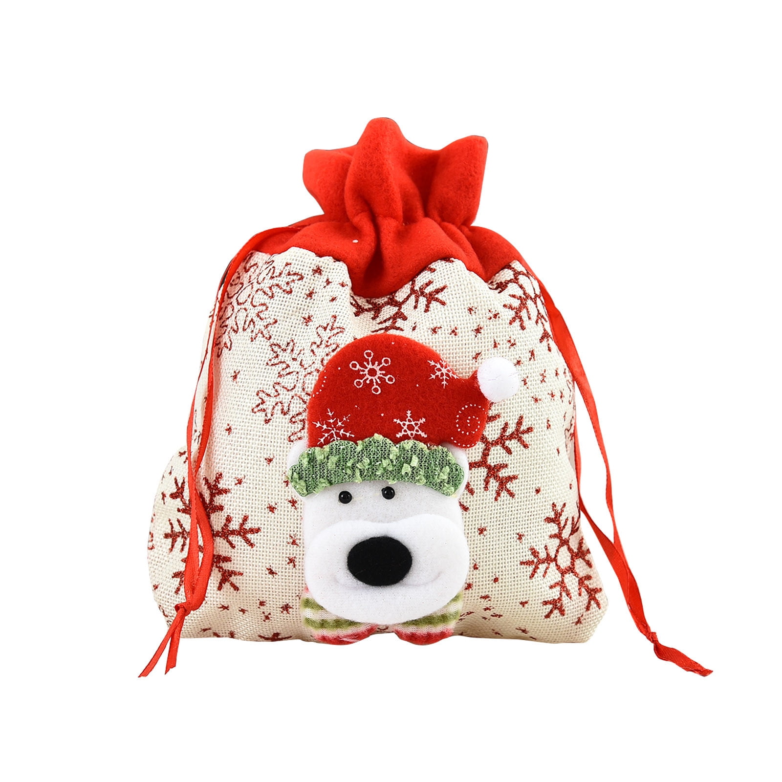 Reduce!Herrnalise Drawstring Christmas Bags, 3D Xmas Gift Bags, Christmas Wrapping Bags, Xmas